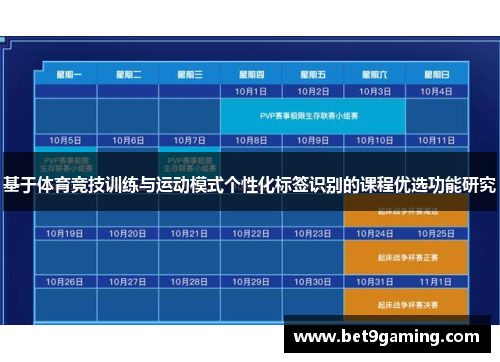 基于体育竞技训练与运动模式个性化标签识别的课程优选功能研究
